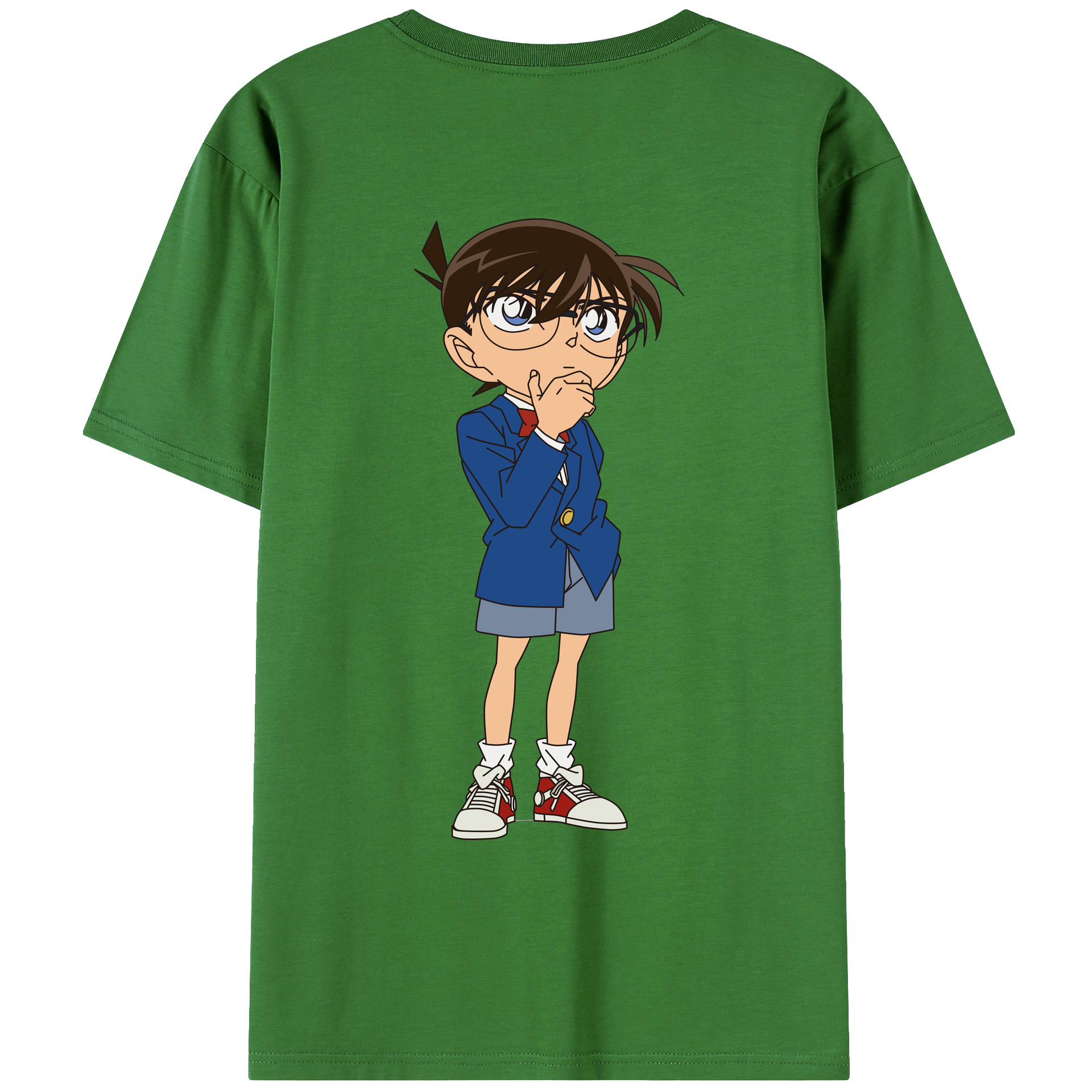 （画像用） 名探偵コナン 江戸川 コナン Detective Conan Conan Edogawa レディース半袖Tシャツ(バックプリント)